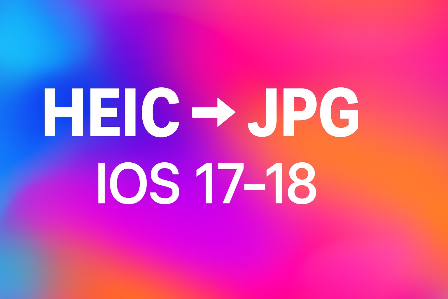 HEIC ➡️ JPG iPhone Shortcut preview